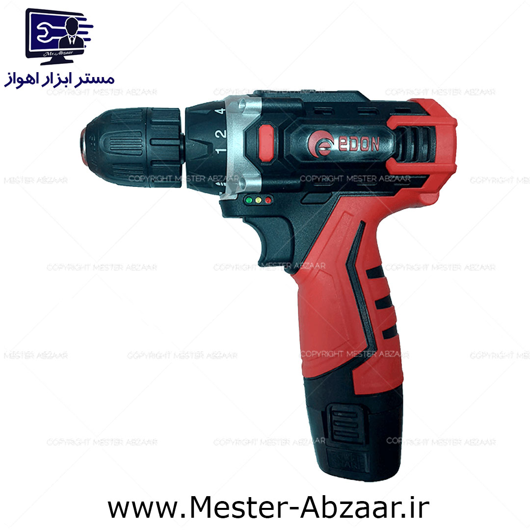 کیت 125 عددی دریل شارژی 12 ولت ادون با لوازم کامل دو باتری مدل EDON ED-40L-TZ