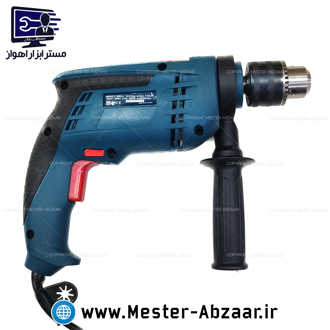 دریل برقی چکشی 600 وات دیمردار خانگی 13 میلی متری پروفسیونال GSB IMPACT DRILL