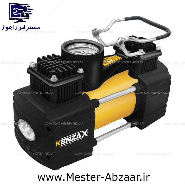 کمپرسور پمپ باد دوسیلندر فندکی کنزاکس خودرو مدل KENZAX KAC-5422