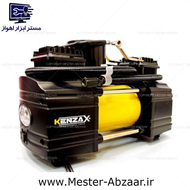 کمپرسور پمپ باد دوسیلندر فندکی کنزاکس خودرو مدل KENZAX KAC-5422
