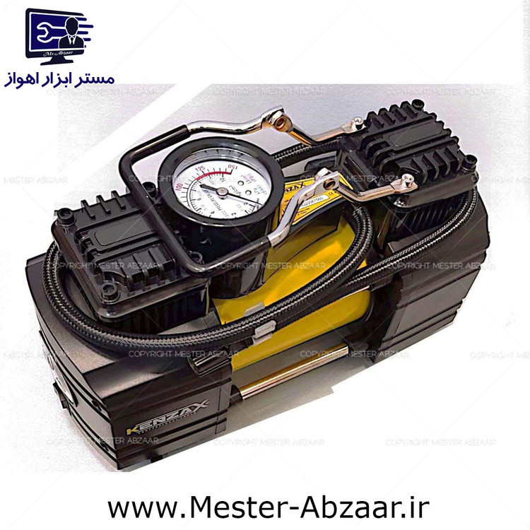 کمپرسور پمپ باد دوسیلندر فندکی کنزاکس خودرو مدل KENZAX KAC-5422
