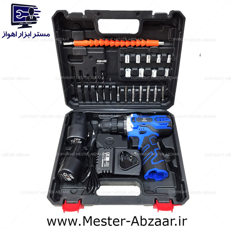 دریل پیچ بند شارژی 18 ولت دو باتری کریتور با لوازم مدل creator 1812