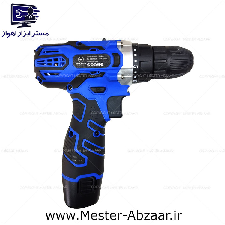 دریل پیچ بند شارژی 18 ولت دو باتری کریتور با لوازم مدل creator 1812