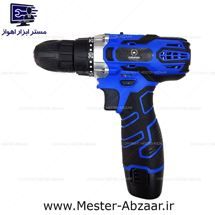 دریل پیچ بند شارژی 18 ولت دو باتری کریتور با لوازم مدل creator 1812