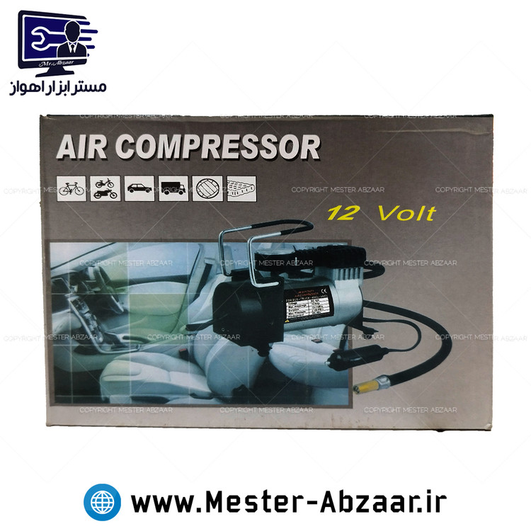 پمپ باد تک سیلندر فندکی خودرو کمپرسور باد مدل AIR COMPRESSOR 4X4S VANS