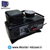 پمپ باد فندکی و برقی دو کاره تک سیلندر خودرو کمپرسور تاو TUV GS 6801