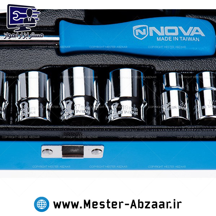 بکس 40 عددی آچار تایوانی نووا مدل NTS-7002 شش گوشه NOVA
