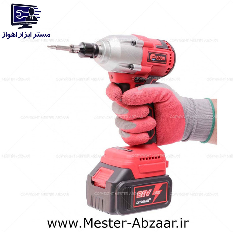 بکس شارژی ۲۱ ولت 4 آمپر براشلس ادون با کیف مدل edon UAW-21/300BL