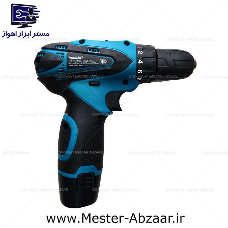 دریل شارژی 18 ولت ماکیتا دو باتری مدل MAKITA 18W