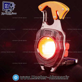 نور افکن و چراغ قوه شارژی فندک چند کاره گرد جیبی فوق قوی مسافرتی پایه دار مدل W5147