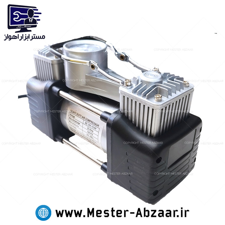 پمپ باد فندکی دو سیلندر خودرو با کیف کمل همراه mid size camel air pump 4x4