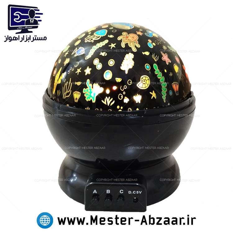 چراغ خواب و رقص نور گردان چرخشی کودک طرح دریا مدل استار پروژکتور STAR PROJECTOR 130