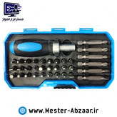 بکس پیچ گوشتی جغجغه ای 35 تکه خانگی مدل 35PC HOME TOOLS