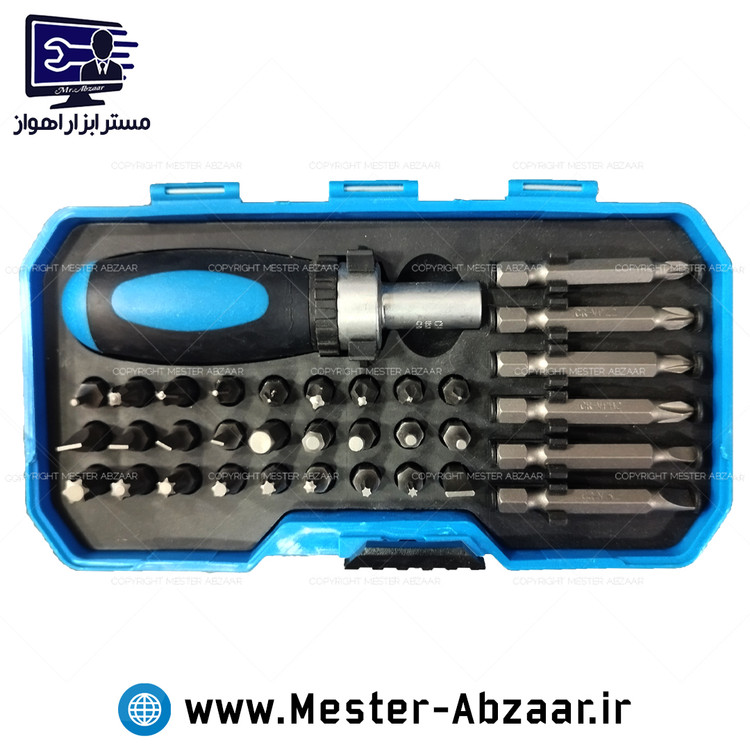 بکس پیچ گوشتی جغجغه ای 35 تکه خانگی مدل 35PC HOME TOOLS