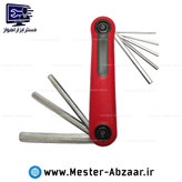 آچار آلن جاملی تاشو ست 8 تکه مدل JUMLEE 1661