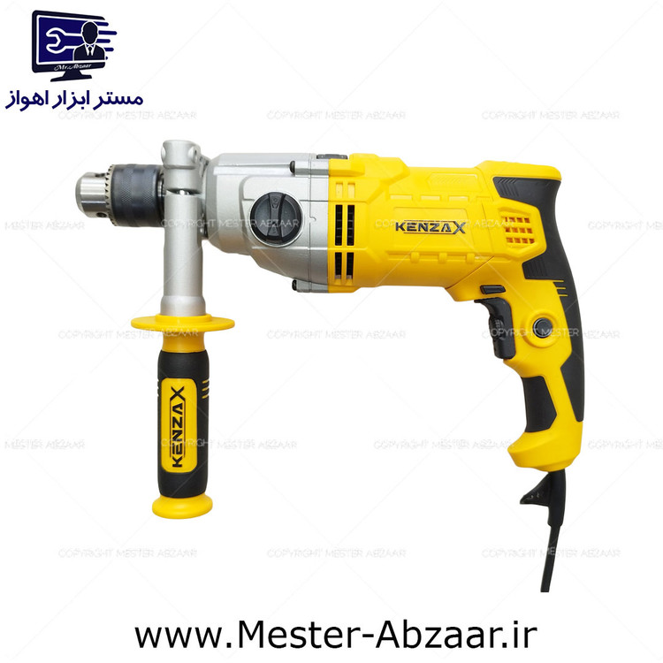 دریل نیم تنه فلزی گیربکسی دو سرعته 1050 وات کنزاکس برقی مدل KENZAX KID-2321