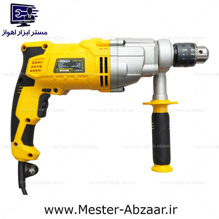 دریل نیم تنه فلزی گیربکسی دو سرعته 1050 وات کنزاکس برقی مدل KENZAX KID-2321