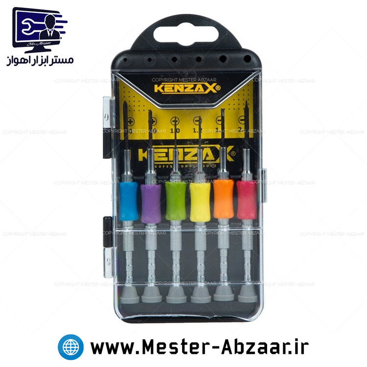 ست 6 عددی پیچ گوشتی ساعتی کنزاکس مدل KENZAX KPS-106