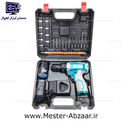 دریل پیچ گوشتی شارژی 18 ولت چکشی گریتک دوباتری مدل GREATEC 18001