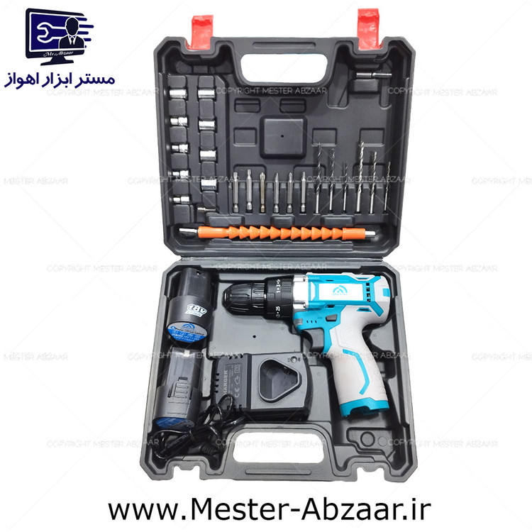 دریل پیچ گوشتی شارژی 18 ولت چکشی گریتک دوباتری مدل GREATEC 18001