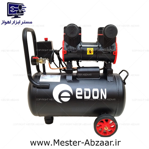 کمپرسور 1100 وات 25 لیتری سایلنت ادون مشکی جدید پمپ باد هوا دو سیلندر مدل EDON ED-2-1100-F24-3