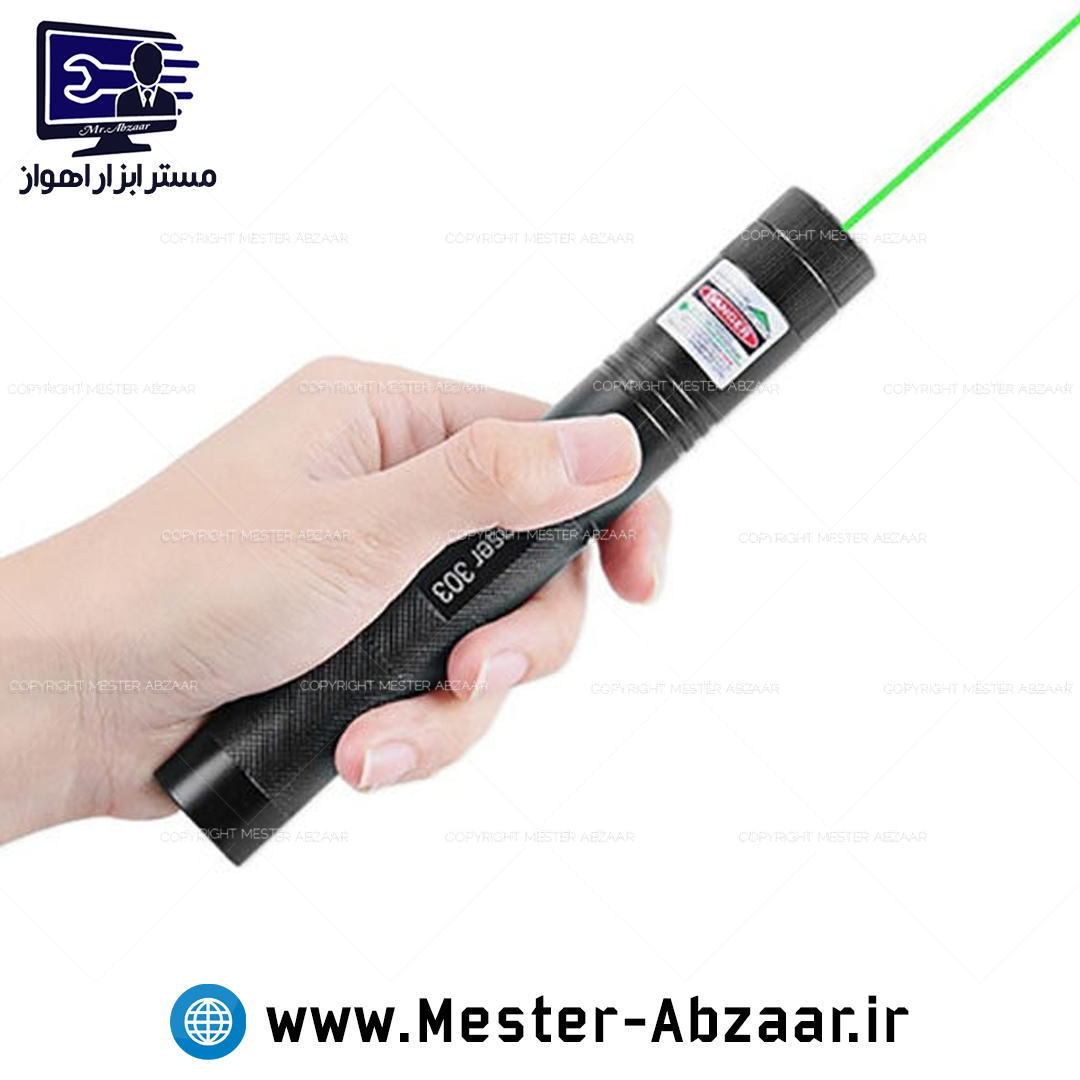 لیزر شارژی پوینتر نور سبز با شارژر مدل GREEN LASER POINTER RL-303