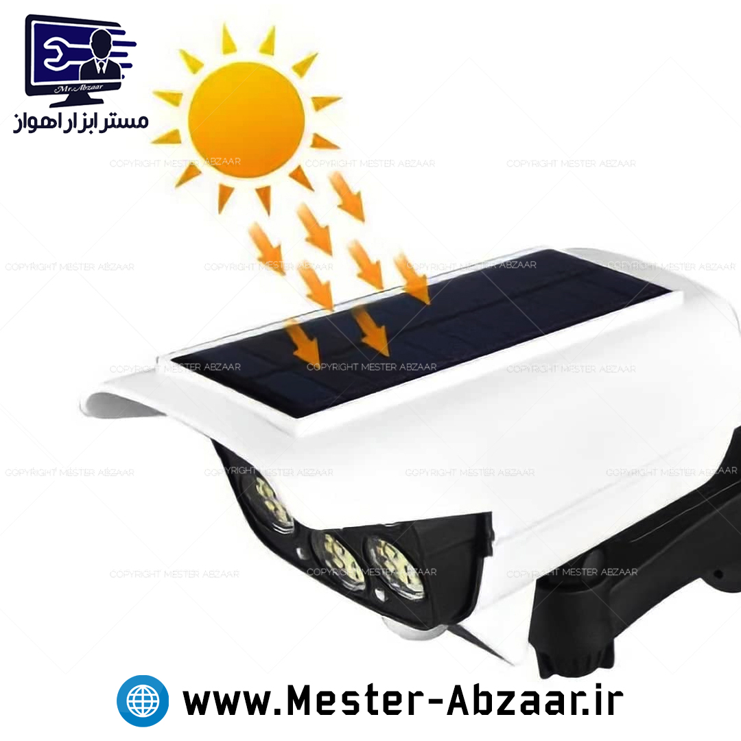 پروژکتور شارژی نور افکن دوربینی خورشیدی هوشمند کنترلی حرکتی چراغ مدل solar sensor light JD-2178T