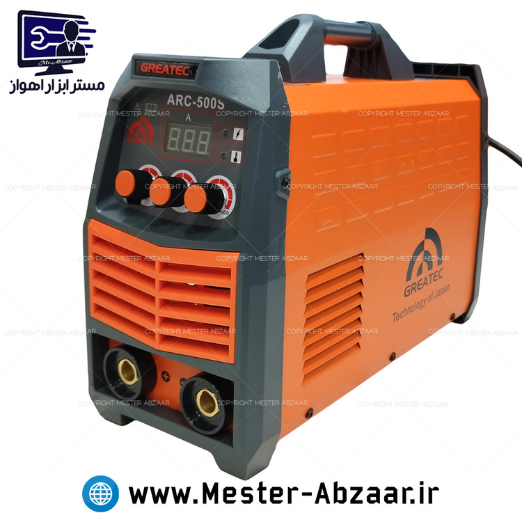 اینورتر آرک 500 جوشکاری گریتک سه ولوم الکترود 4 نارنجی مدل GREATEC ARC-500S