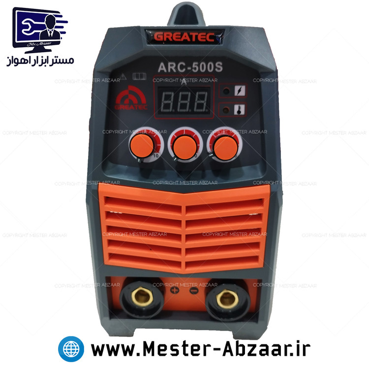 اینورتر آرک 500 جوشکاری گریتک سه ولوم الکترود 4 نارنجی مدل GREATEC ARC-500S