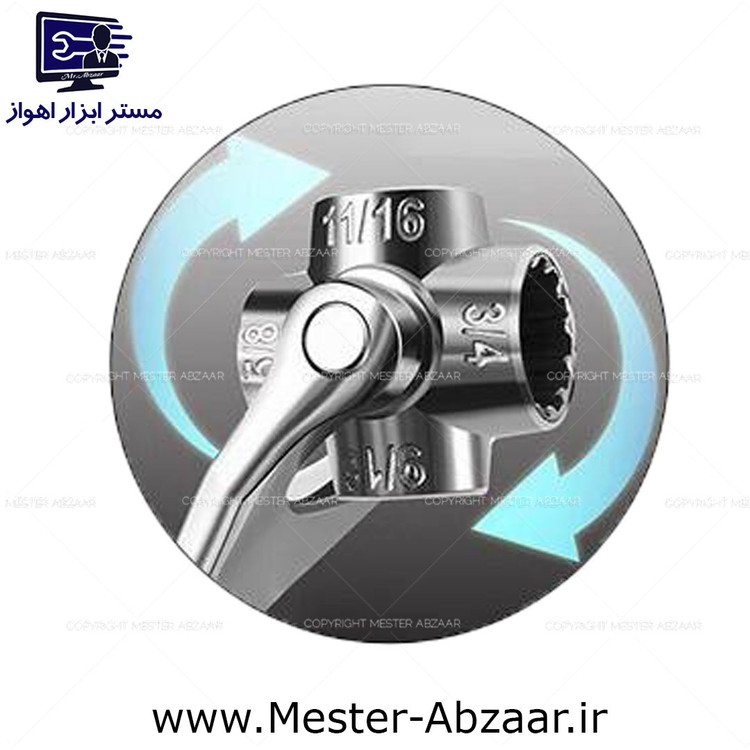 آچار بکس همه کاره چرخشی 360 ترای می مدل TRY ME 219