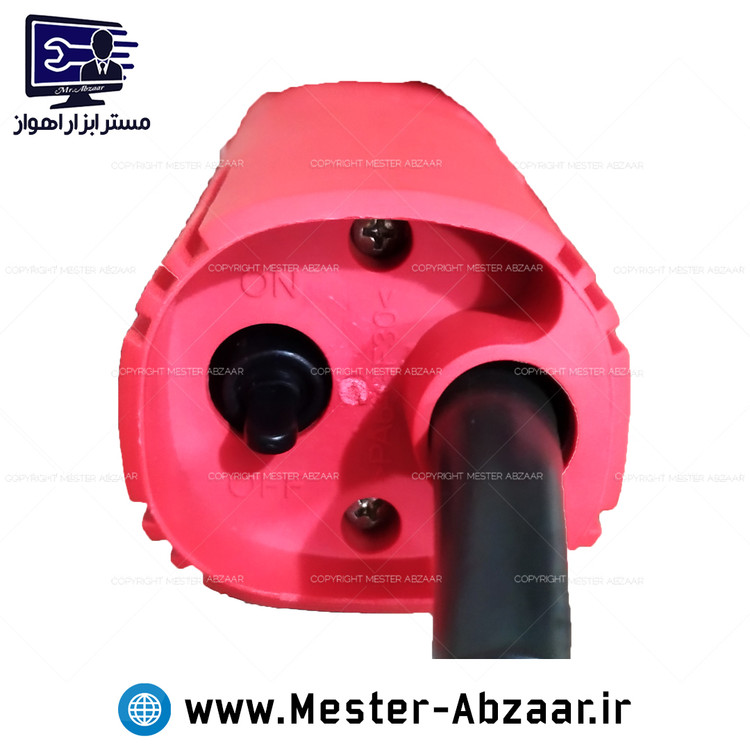 مینی فرز 1400 وات کلید پشت باس 115 میلی متری دسته کوتاه قرمز اصلی مدل BOSS 1400W ANGLE