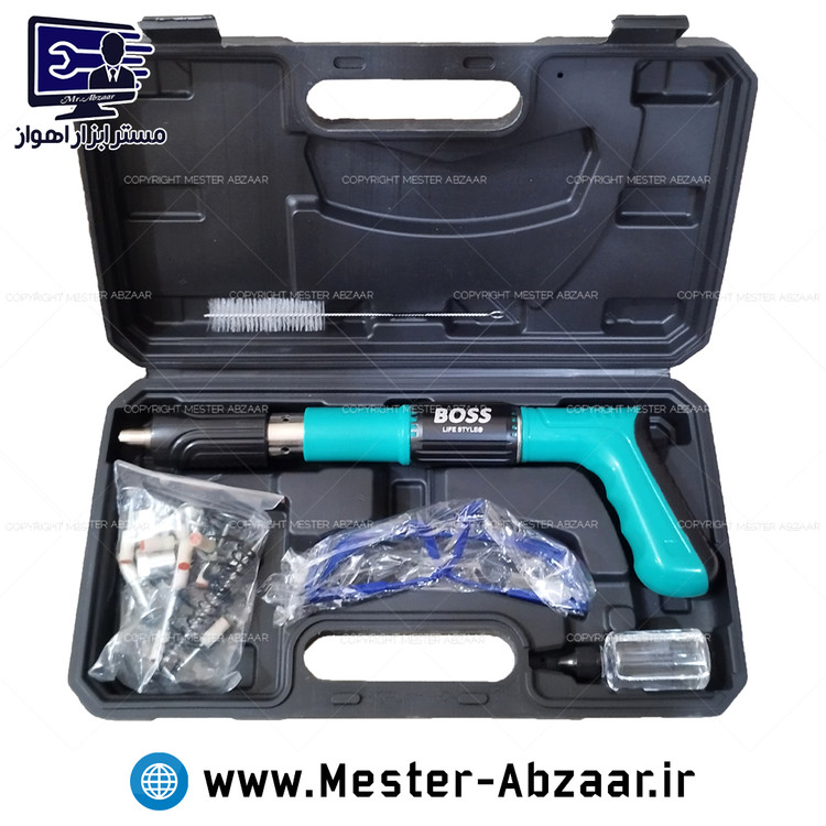 میخکوب چاشنی جدید باروتی باس دستی تفنگی با کیف و لوازم مدل BOSS LIFE STYLE MINI FIXER