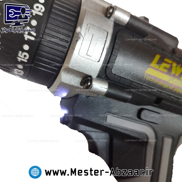 کیت دریل پیچ بند چکشی شارژی 28 ولت لئو دو باتری با لوازم کامل مدل LEWE DRAGON 2810