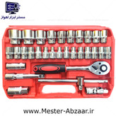 جعبه بکس 32 پارچه درایو 1.2 کروم وانادیوم سوکت ست socket set 32pcs