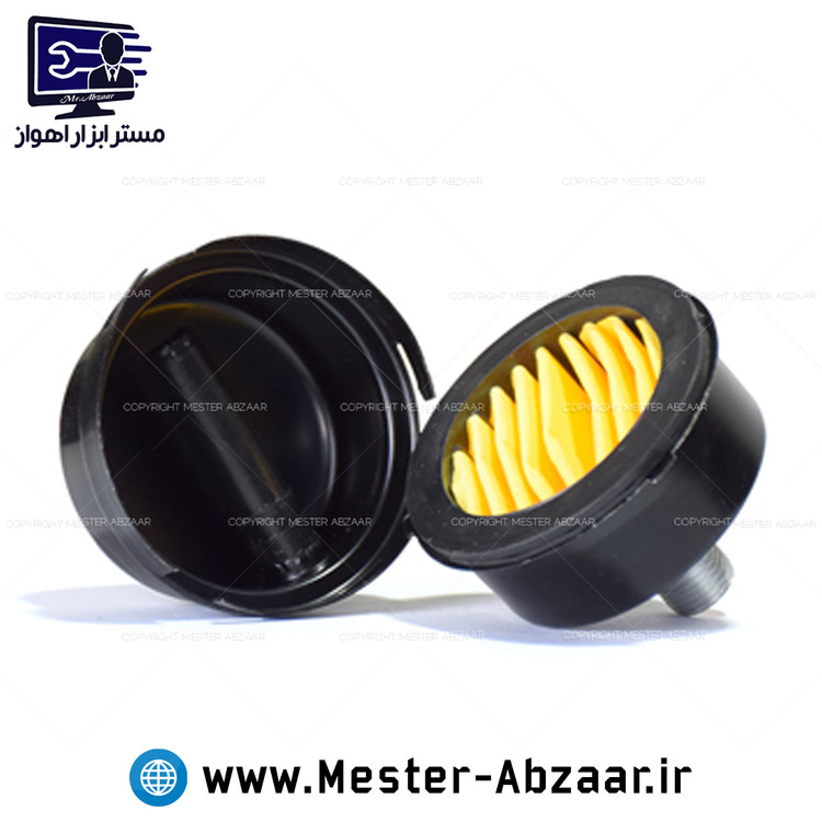 فیلتر هوا فلزی کمپرسور باد سایلنت رزوه 1/4 مناسب پمپ های ادون، باس، اینتیمکس و.. مدل filter metal