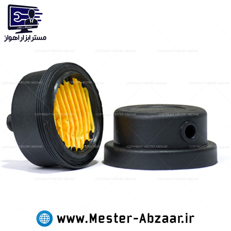 فیلتر هوا کمپرسور باد سایلنت رزوه 1/4 مناسب پمپ های ادون، باس، اینتیمکس بی صدا پلاستیکی مدل filter plast