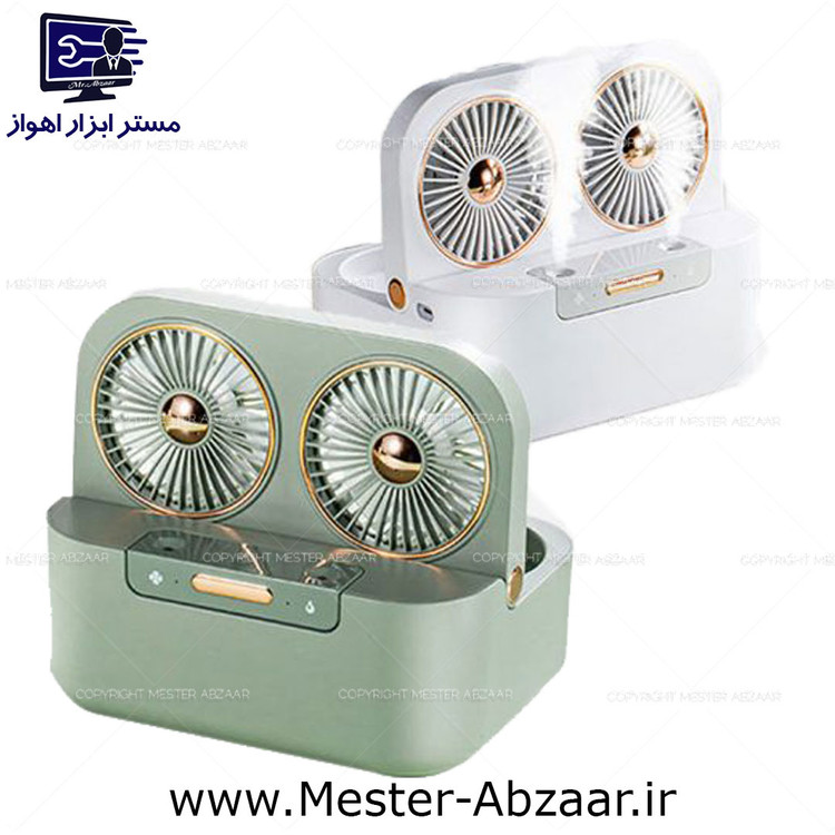 پنکه رومیزی دو فن شارژی بخوری مدل ZAY-F005