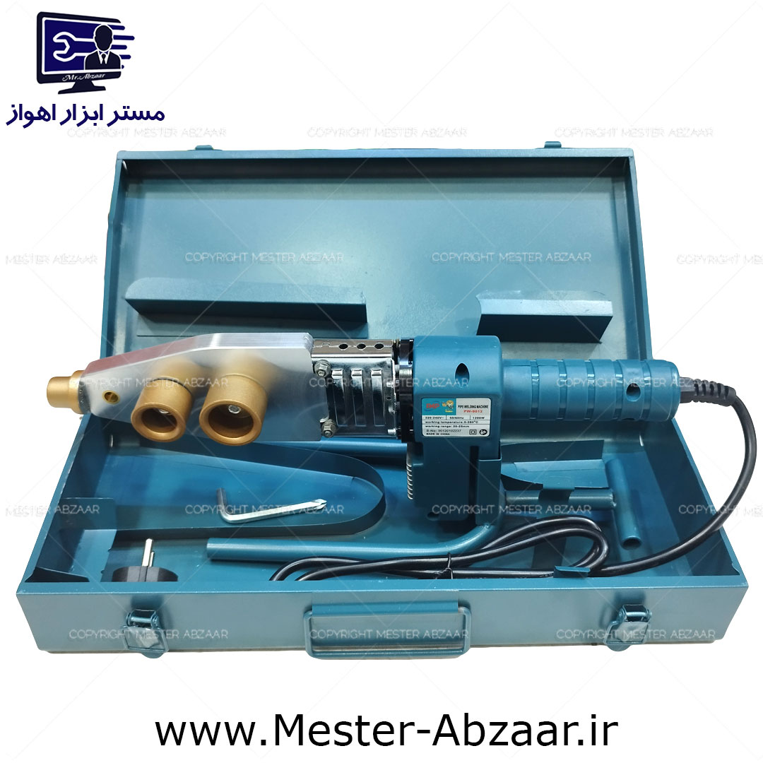 اتو لوله صنعتی گوشه زن 1200 وات با کیف و لقمه با گارانتی مدل PW-9012 برند پی ای پی P.A.P
