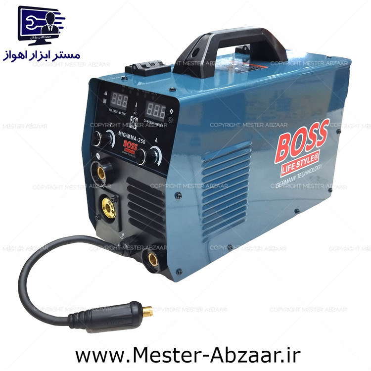 اینورتر جوش CO2 گازی سه کاره الکترود باس میگ مدل BOSS MIG-MMA-250