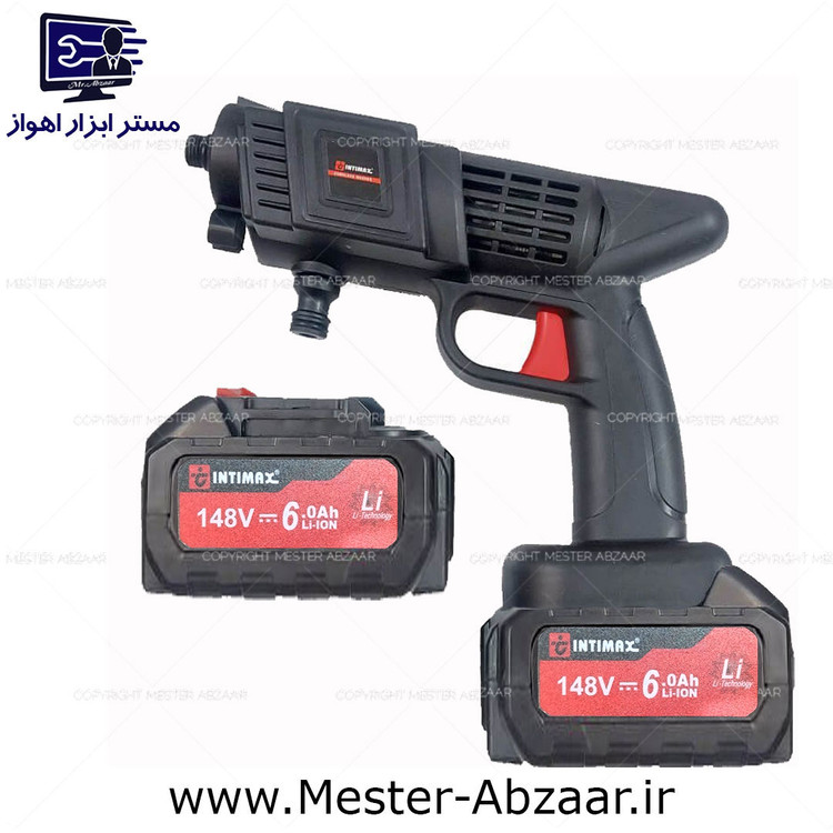 کارواش و سمپاش شارژی 148 ولت دو باتری با لوازم اینتیمکس مدل INTIMAX 0431