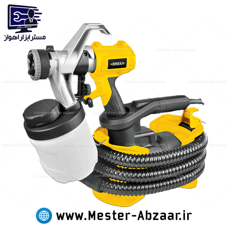 پیستوله رنگ خرطومی 800 وات برقی کنزاکس مدل KSG-2800 پمپ دار KENZAX