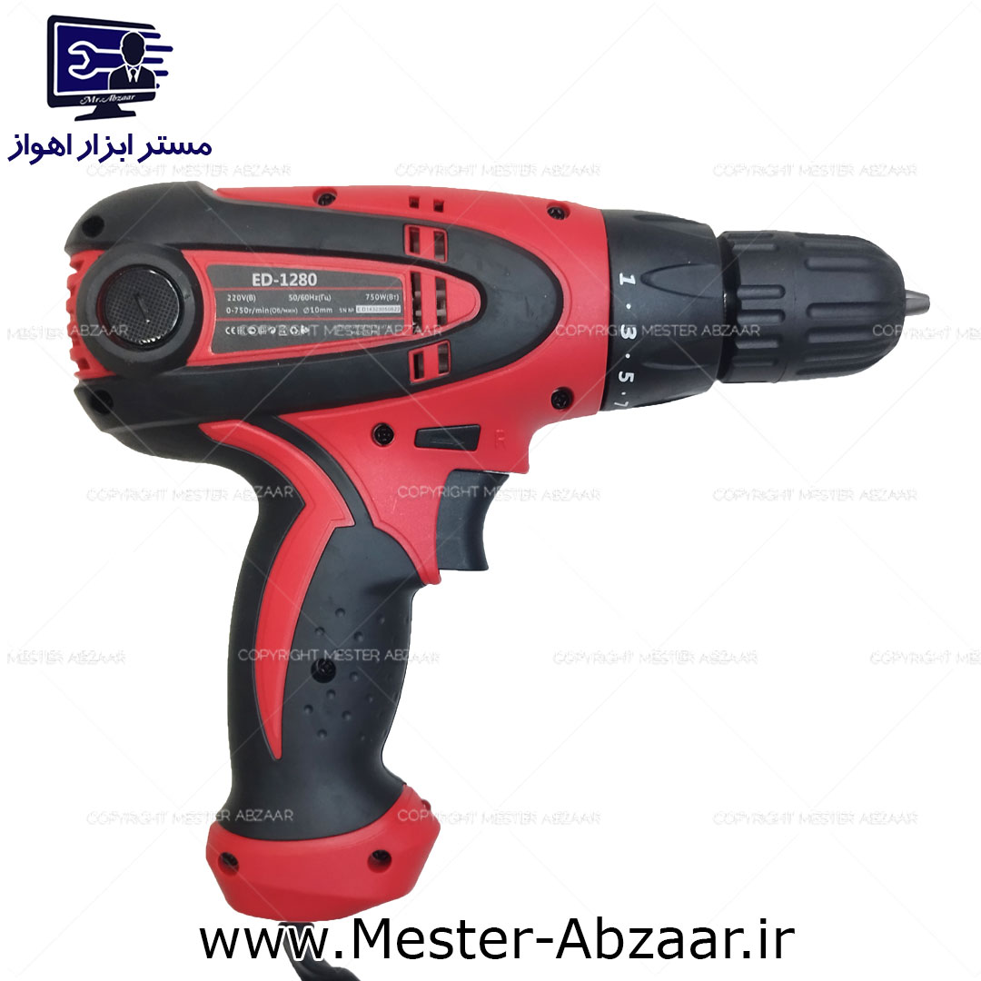 دریل پیچ بند برقی 750 وات ادون ترکمتر دار مدل ED-1280 EDON