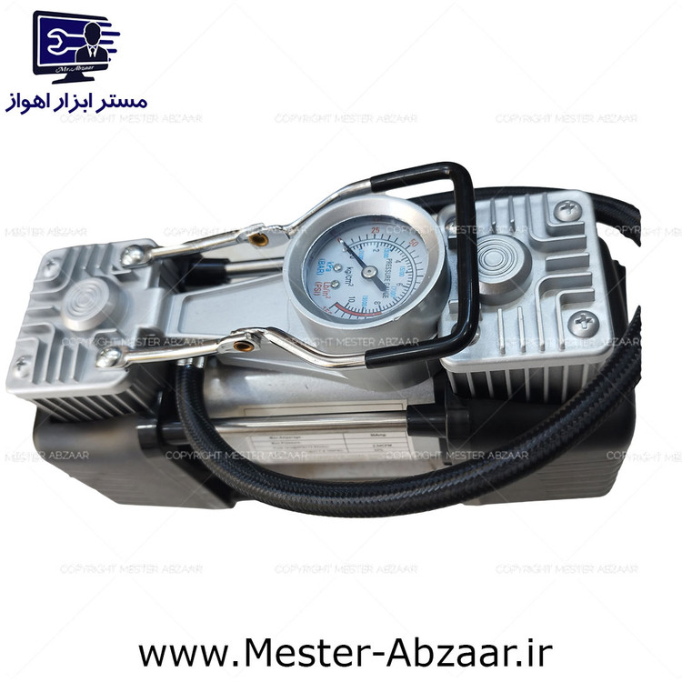 پمپ باد فندکی دو سیلندر خودرو با لوازم کمل همراه مدل CAMEL 2.54CFM