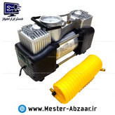 پمپ باد فندکی دو سیلندر خودرو با لوازم کمل همراه مدل CAMEL 2.54CFM