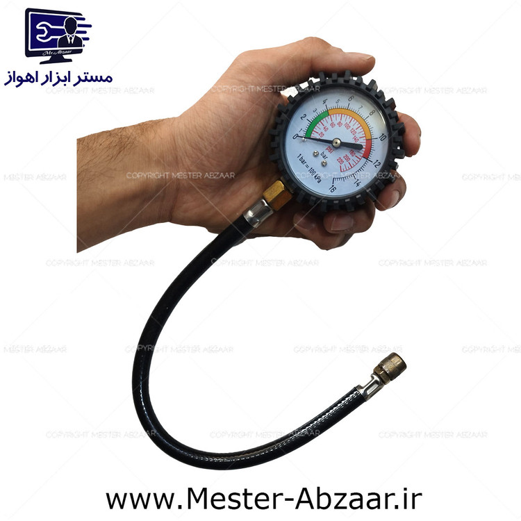 گیج تنظیم باد تایر خودرو خانگی و نیمه صنعتی برند هانگ سن مدل HONG SEN 93