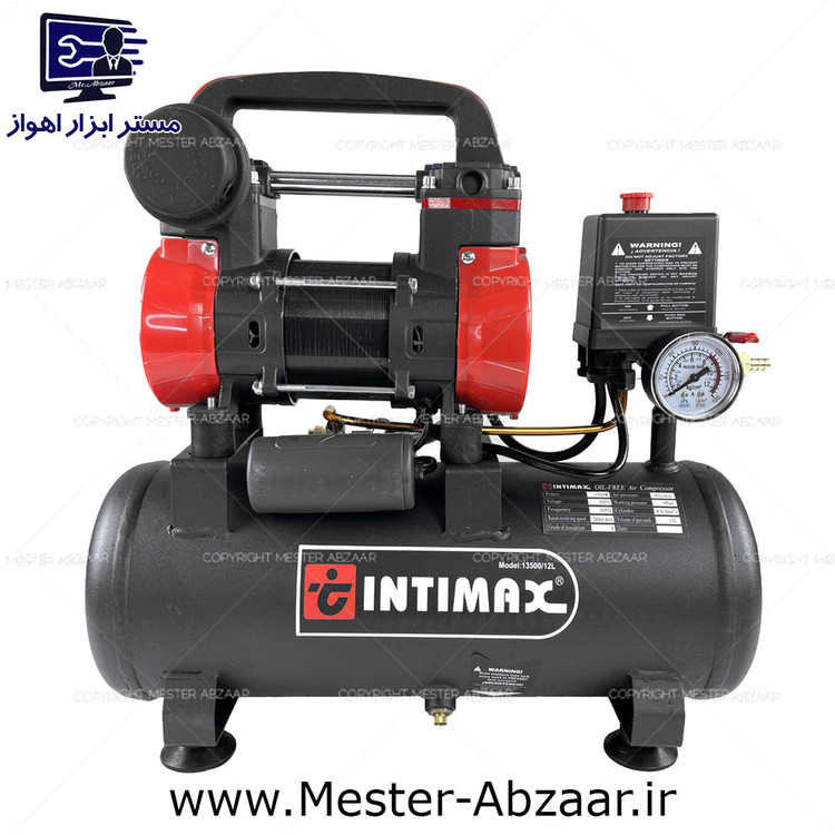 کمپرسور 12 لیتری سایلنت 1300 وات اینتیمکس دو سیلندر مدل INTIMAX GRADE B