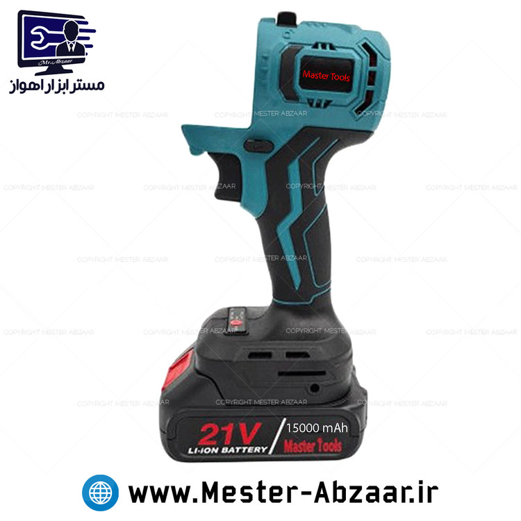 کیت دریل شارژی 21 ولت چند کاره براشلس مستر تولز بلوور بکس کارواش عمودبر اره زنجیری کاردک سنباده مدل 85-35 master tools