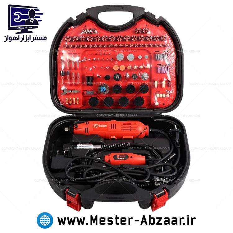 فرز انگشتی حکاکی مینیاتوری 130وات واقعی دو موتوره ادون 260 تکه کیفی مدل EDON ED-JIS-6095