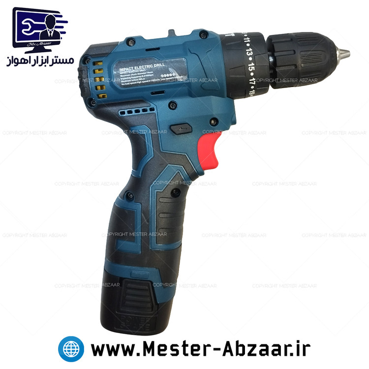 دریل پیچ گوشتی شارژی 24 ولت 2 باتری براشلس باس جدید با کیف و لوازم مدل BOSS 38N,M