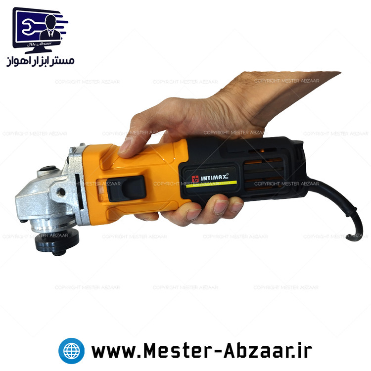 مینی فرز کلید بغل 1500 وات اینتی مکس 115 میلی متری اینتیمکس زرد مشکی مدل INTIMAX 023311